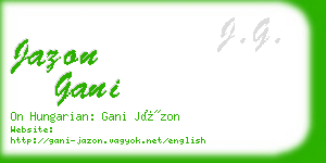 jazon gani business card